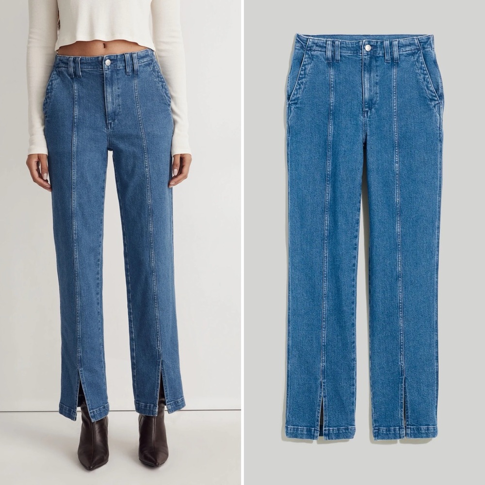 MADEWELL The Perfect Vintage Jean in Medium Indigo Wash: Seamed Edition Size 28